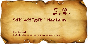 Sóvágó Mariann névjegykártya